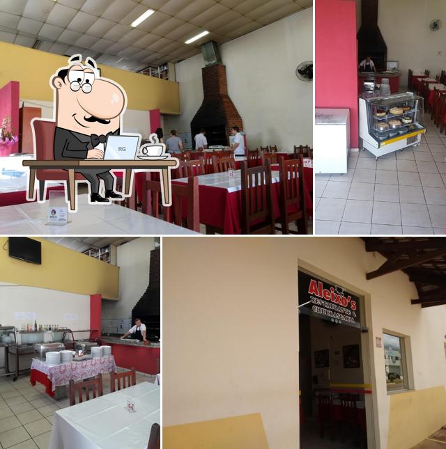 O interior do Aleixo's Restaurante e Churrascaria