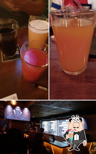 Напитки и барная стойка в Beer Harbor
