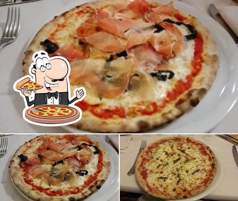 Try out pizza at Nuova Brasserie