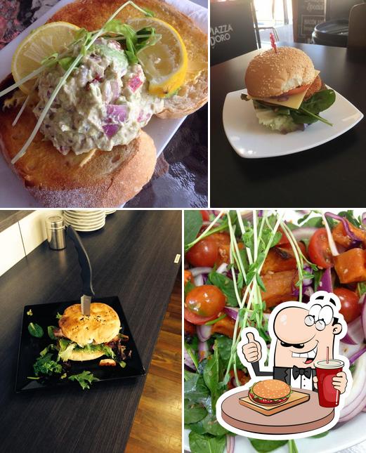 Try out a burger at Aroma Bliss Cafe