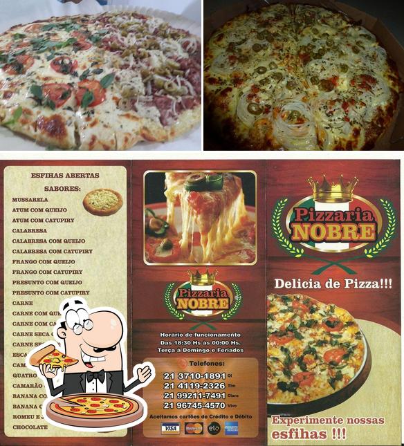 No Pizzaria Nobre, você pode provar pizza