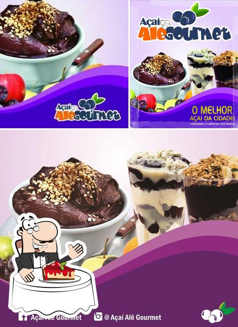 Açaí Alê Gourmet serve uma seleção de sobremesas