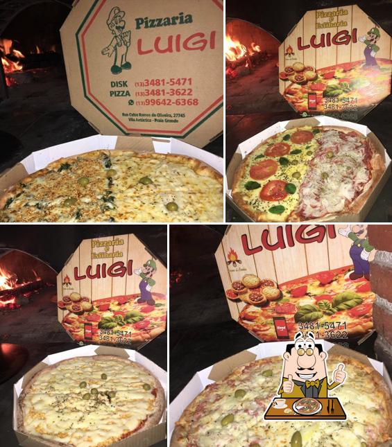 No Pizzaria Luigi, você pode pedir pizza