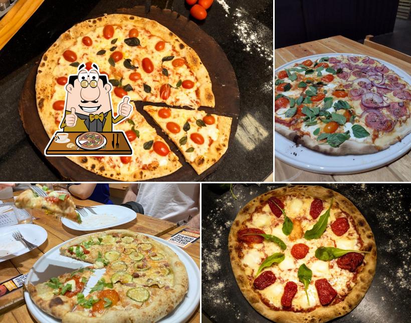 Consiga diferentes tipos de pizza