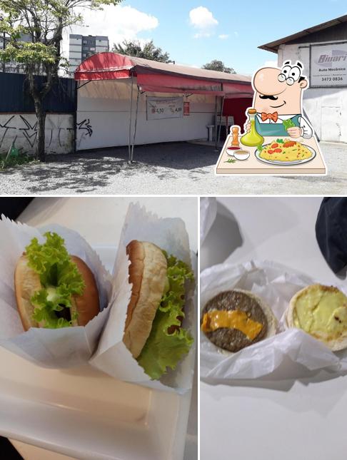 Dê uma olhada a ilustração ilustrando comida e exterior no Kelson Lanches