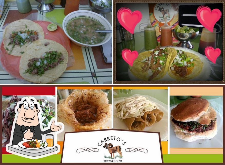 Mira las fotografías que muestran comida y comedor en Barbacoa Carretos
