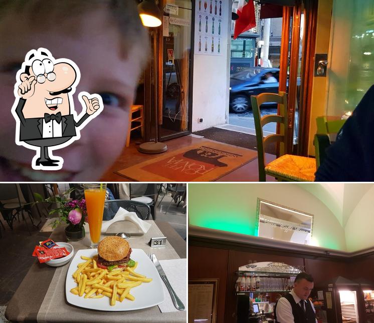 La intérieur et burger du restaurant