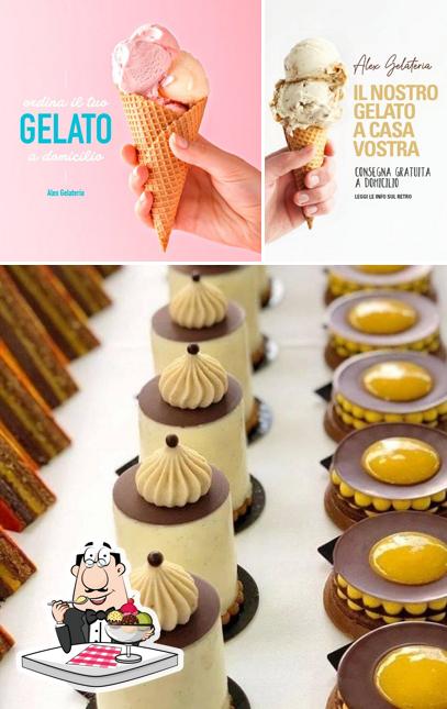 Alex Gelateria Caffè offre un'ampia gamma di dolci