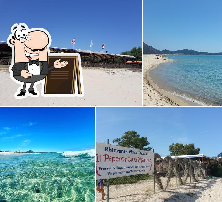 Puoi goderti l'aria fresca dal dehors di Peperoncino Marino Ristorante & Bar sulla spiaggia