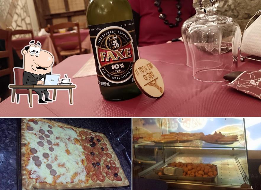 Tra le varie cose da Pizzeria The Greasypole si possono trovare la interni e cibo