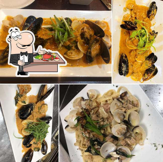 Try out seafood at Amoretto Italian Restaurant