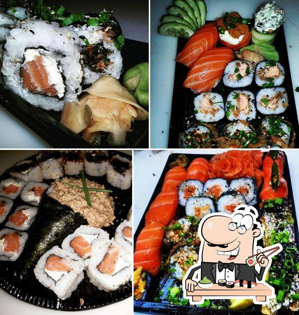 Peça diferentes opções de sushi