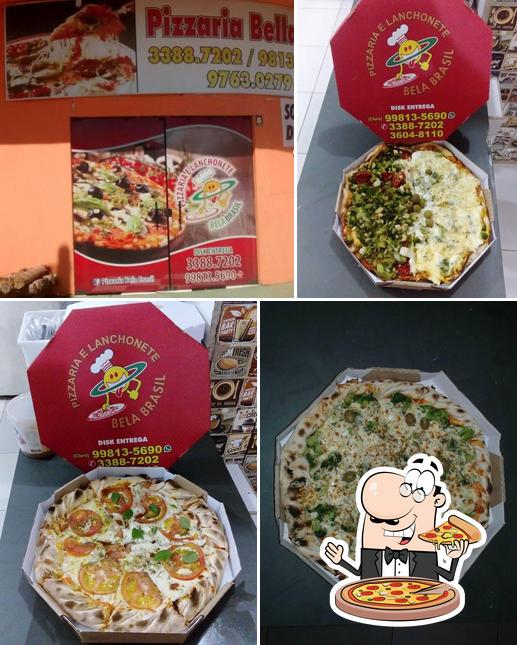 No Pizzaria e Lanchonete Bela Brasil, você pode degustar pizza