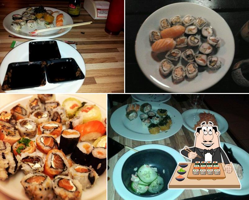 Prove diversas opções de sushi