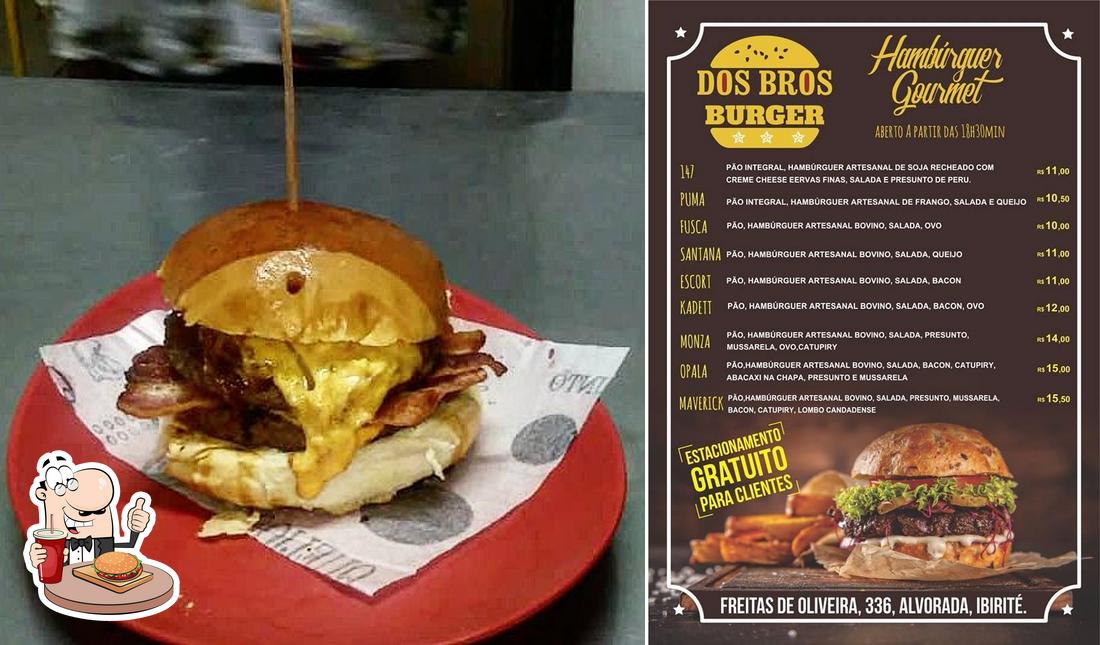 Peça um hambúrguer no Dos Bros Burguer