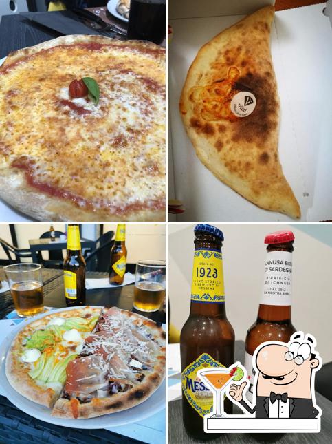 Tra le diverse cose da Vizzi - Officina della pizza si possono trovare la bevanda e cibo