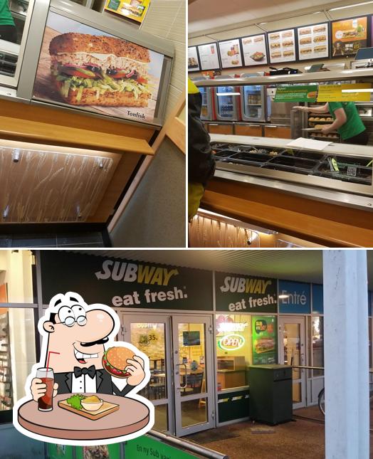 Order a burger at Subway