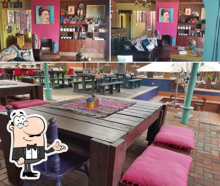 Take a seat at one of the tables at Frida's coffee bar