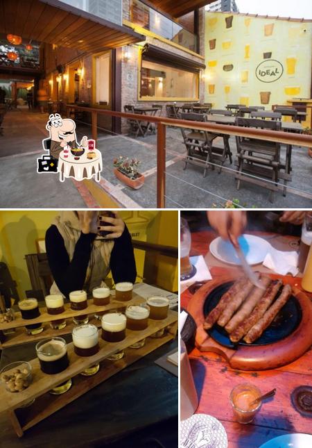 Entre diferentes coisas, comida e interior podem ser encontrados no Cervejaria Ideal