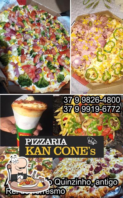 Consiga pizza no Kan Cones Delivery