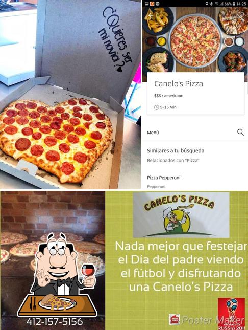 Elige una pizza en Canelo's Pizza