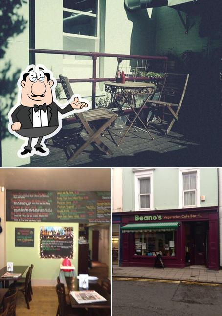 The interior of Beano's Vegetarian Cafe Bar