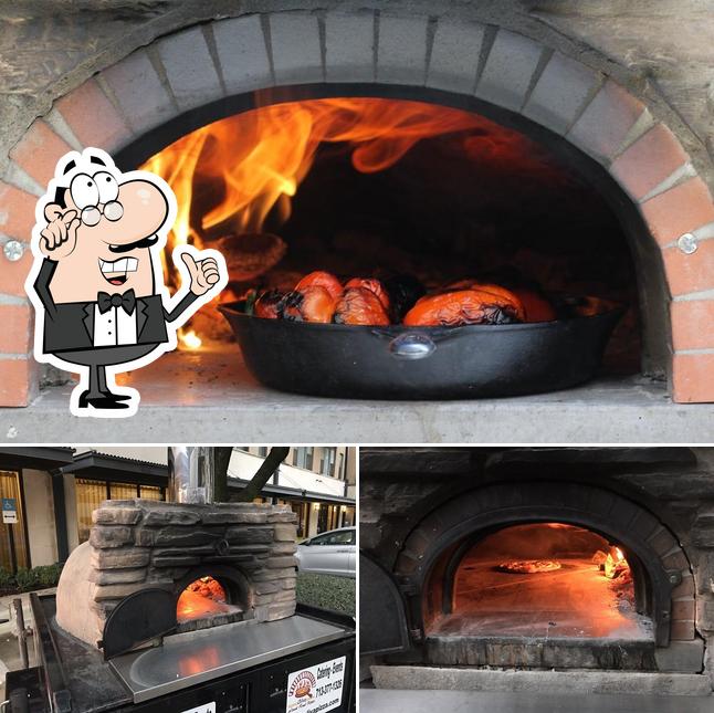 El interior de Oliva Wood Fired Pizza