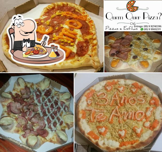 Consiga pizza no Pizzaria Quem Quer Pizza?