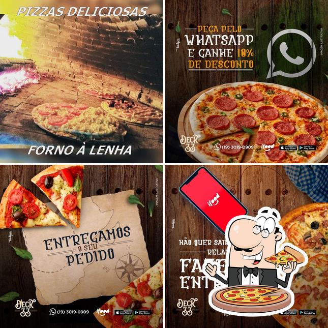 Experimente pizza no Deck33