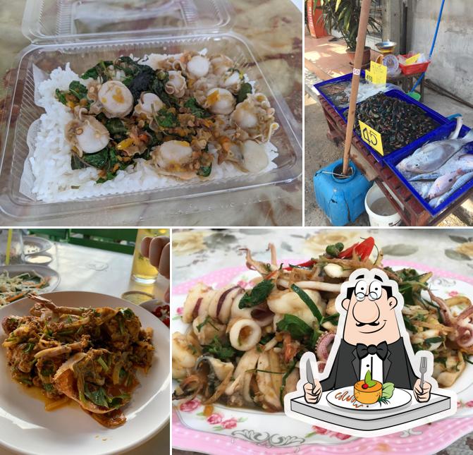 Platos en Grandma Nin Seafood at Yao bridge