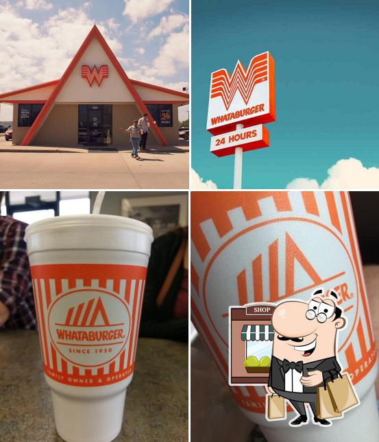 The image of exterior and drink at Whataburger