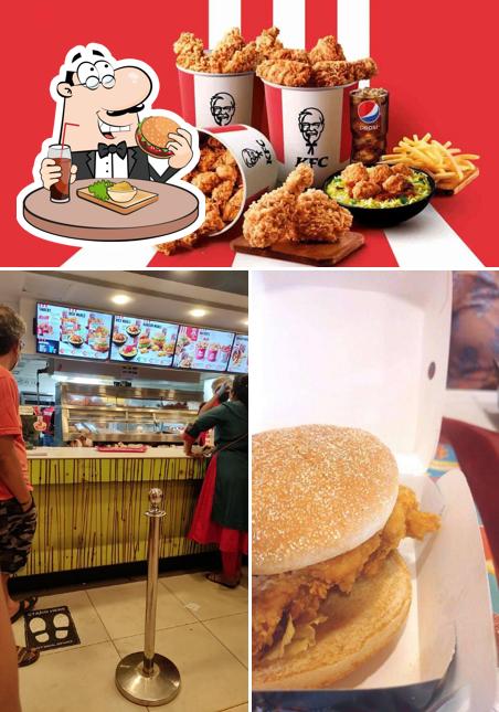 Try out a burger at KFC