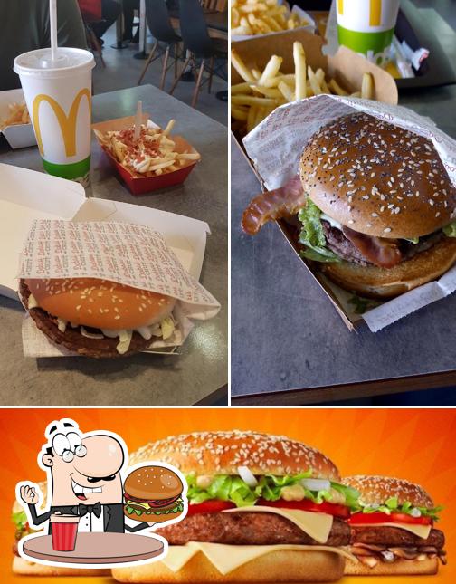 Try out a burger at McDonald's