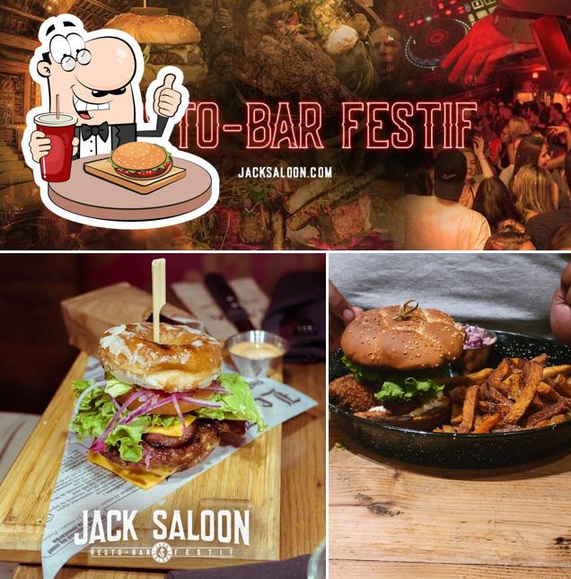 Essayez un hamburger à Jack Saloon Trois-Rivières