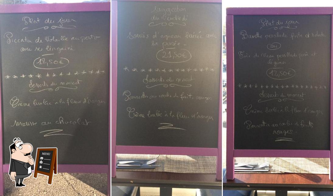 Le Mizuna présente un tableau affichant le menu