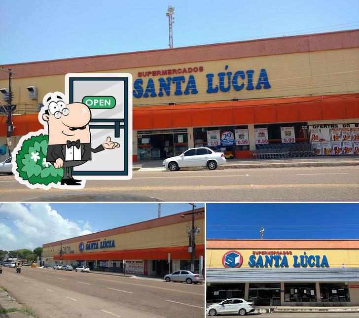 Veja imagens do exterior do Supermercado Santa Lúcia