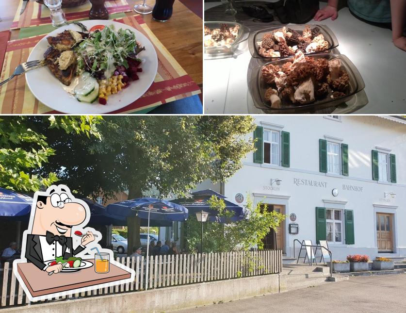 La foto della cibo e esterno di Bahnhofrestaurant Ettingen