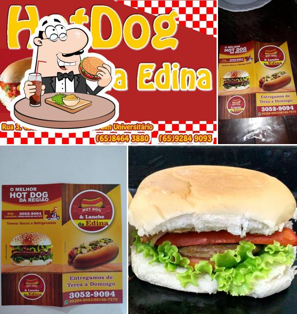 Consiga um hambúrguer no Hot Dog Da Edina