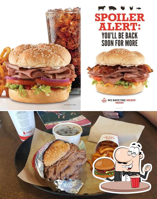 Try out a burger at Arby's