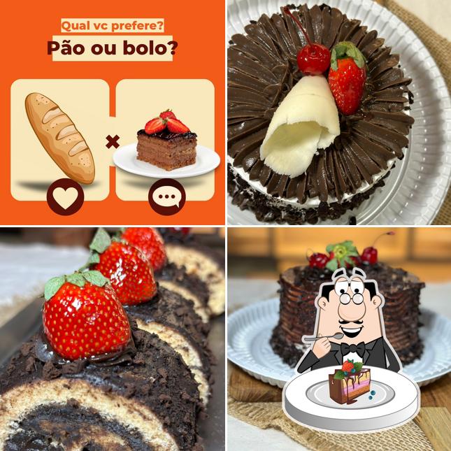 Bolo de chocolate em Panificação União