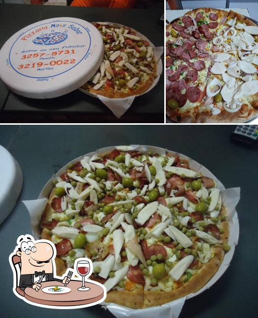 Comida em Pizzaria Mais Sabor