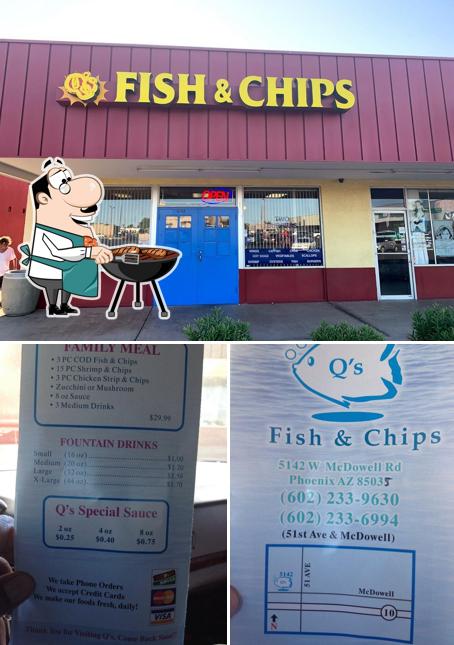 See the pic of Q's Fish & Chips