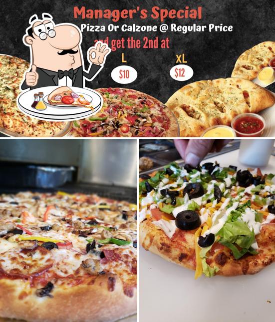 Pick pizza at Palio's Pizza Cafe