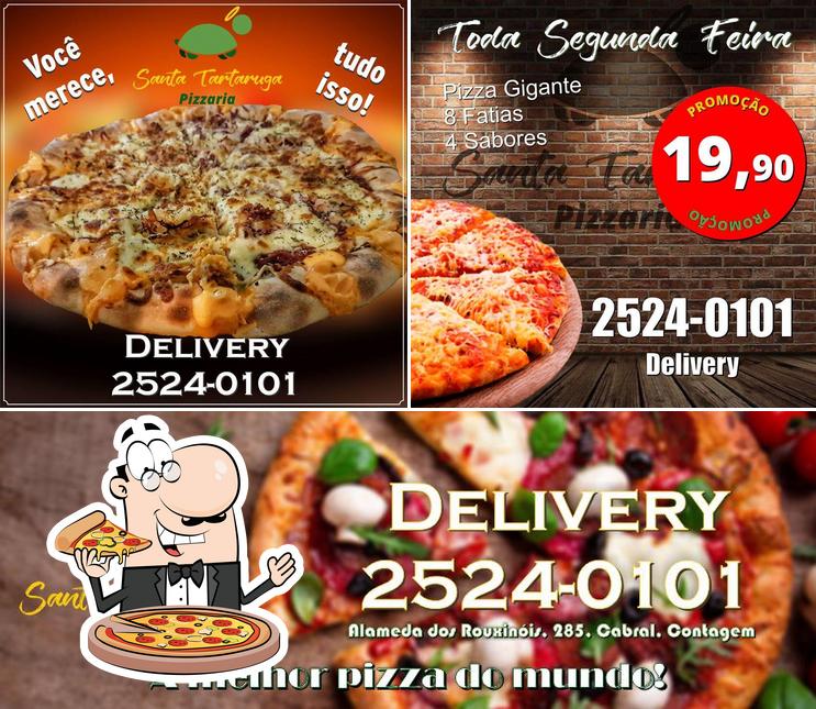 Consiga pizza no Pizzaria Santa Tartaruga