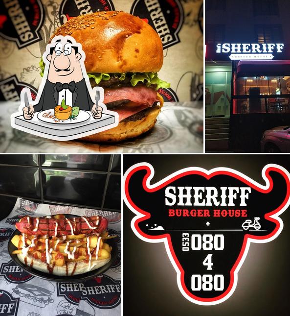 Comida en Aleaf’s Sheriff Burger House