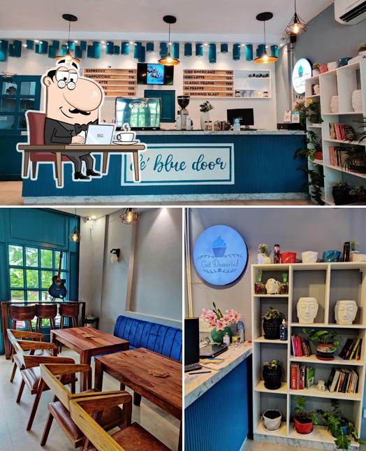 The interior of de' blue door café & bistro