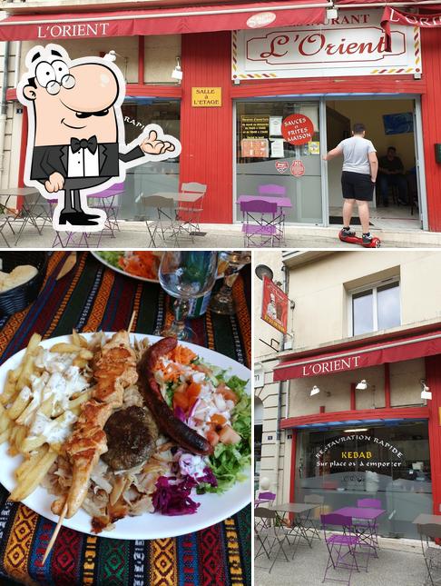 Vérifiez l’image affichant la intérieur et nourriture concernant L'Orient Kebab