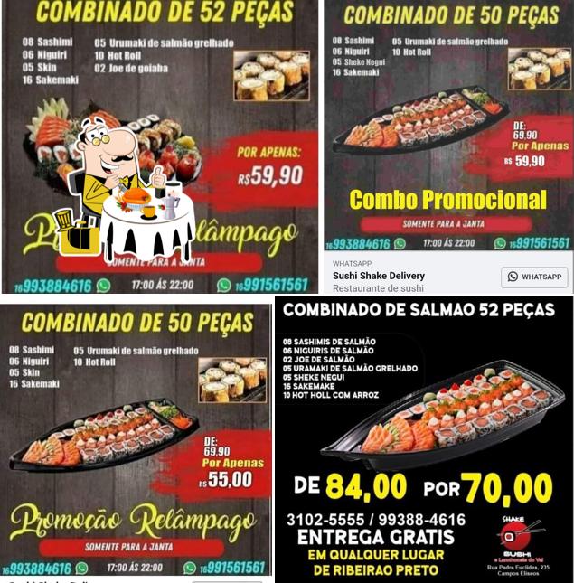 Platos en Shake Sushi Delivery