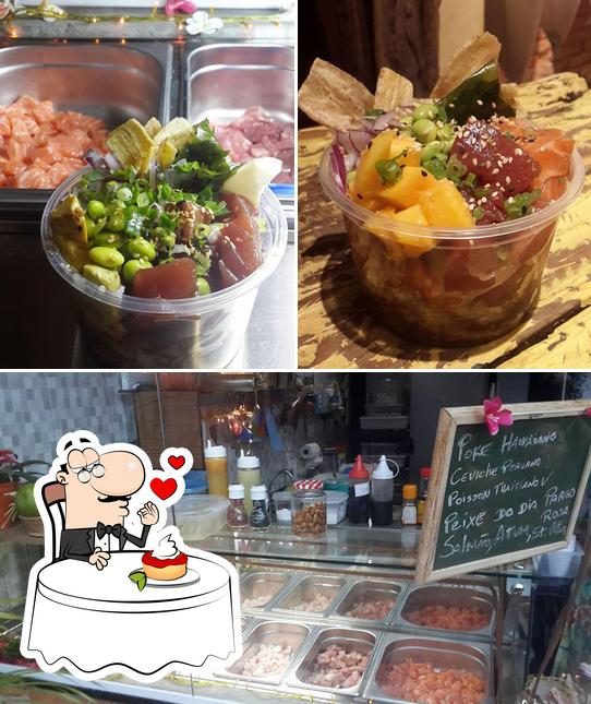 Tangaroa Poke e Ceviche provê uma variedade de pratos doces