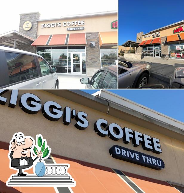 La parte exterior de Ziggi's Coffee